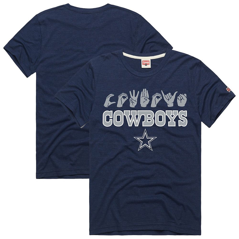Unisex Homage Navy Dallas Cowboys NFL ASL Collection by Love Sign Tri ...
