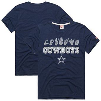 Unisex Homage Navy Dallas Cowboys NFL ASL Collection by Love Sign Tri-Blend T-Shirt