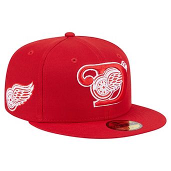 Men's New Era Red Detroit Red Wings Deceptor 59FIFTY Fitted Hat