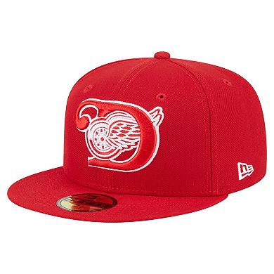Men's New Era Red Detroit Red Wings Deceptor 59FIFTY Fitted Hat