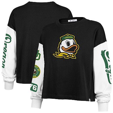 Women's '47 Black Oregon Ducks Sydney Long Sleeve T-Shirt