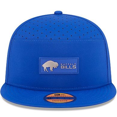 Men's New Era Royal Buffalo Bills 2025 Sideline Throwback Split Panel 9FIFTY Snapback Hat