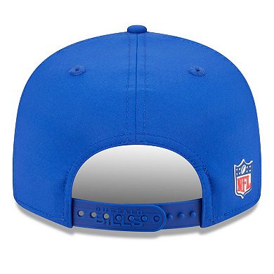 Men's New Era Royal Buffalo Bills 2025 Sideline Throwback Split Panel 9FIFTY Snapback Hat