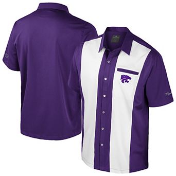 Men's Colosseum Purple Kansas State Wildcats Strike Bowling Button-Up Shirt