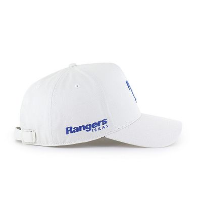 Men's '47 White Texas Rangers Foundational Pinch Offside Adjustable Hat
