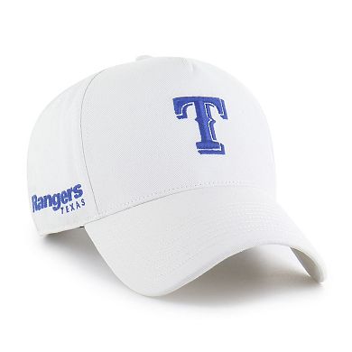Men's '47 White Texas Rangers Foundational Pinch Offside Adjustable Hat