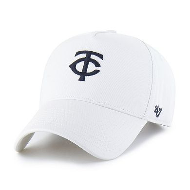 Men's '47 White Minnesota Twins Foundational Pinch Offside Adjustable Hat