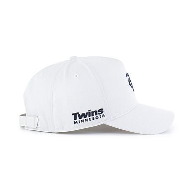 Men's '47 White Minnesota Twins Foundational Pinch Offside Adjustable Hat