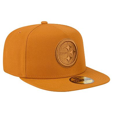 Men's New Era Brown Pittsburgh Steelers Color Pack A-Frame 59FIFTY Fitted Hat