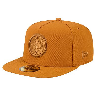 Men's New Era Brown Pittsburgh Steelers Color Pack A-Frame 59FIFTY Fitted Hat