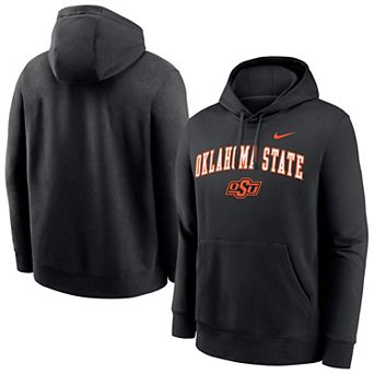 Men's Nike Black Oklahoma State Cowboys Club Pullover Hoodie