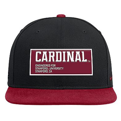 Men's Nike Black/Cardinal Stanford Cardinal 2025 On-Field Patch Pro Dri-FIT Snapback Hat