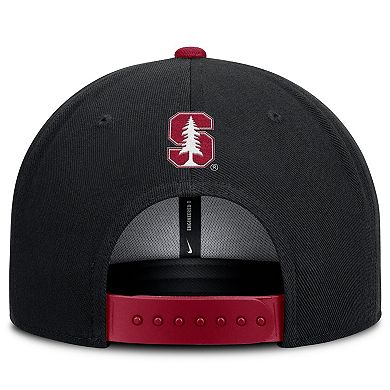 Men's Nike Black/Cardinal Stanford Cardinal 2025 On-Field Patch Pro Dri-FIT Snapback Hat