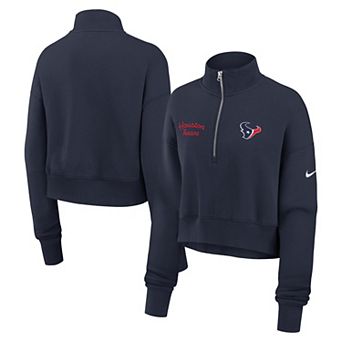 Women's Nike Navy Houston Texans Primetime Phoenix Half-Zip Sweatshirt