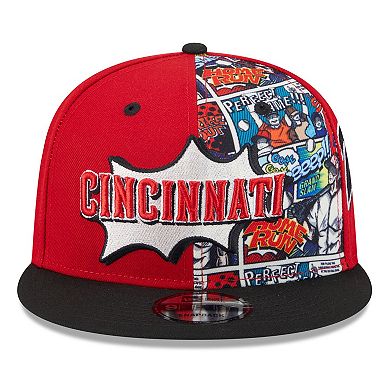 Youth New Era Red/Black Cincinnati Reds 2025 MLB Diamond Hero Edition 9FIFTY Snapback Hat