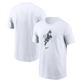 Men's Nike White Michigan State Spartans Basketball Sparty Sport T-Shirt