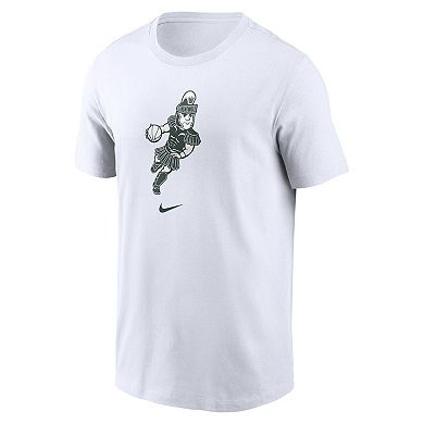 Men's Nike White Michigan State Spartans Basketball Sparty Sport T-Shirt