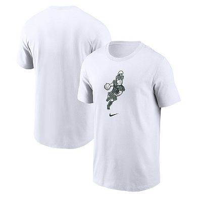 Men's Nike White Michigan State Spartans Basketball Sparty Sport T-Shirt