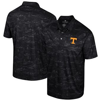 Men's Colosseum Black Tennessee Volunteers Daly Print Polo