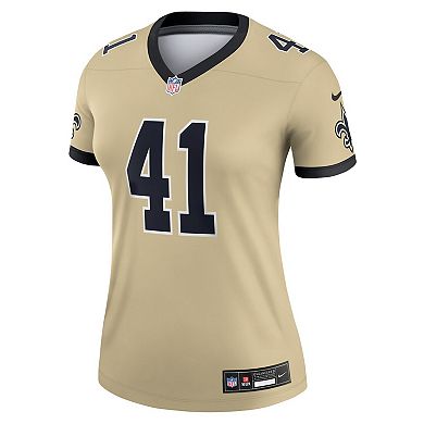 Women's Nike Alvin Kamara Gold New Orleans Saints Gameday Golds Alternate Legend Player Performance Top
