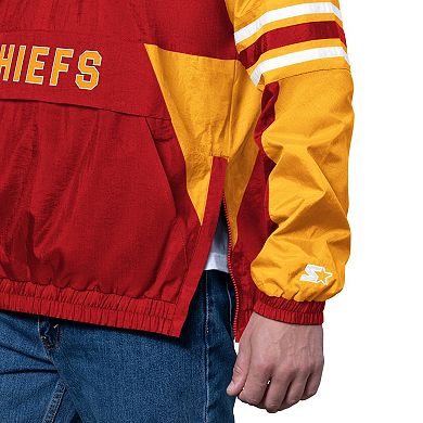Men's Starter Red Kansas City Chiefs Prospect Half-Zip Pullover
