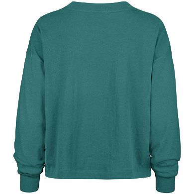 Women's '47 Aqua Miami Dolphins Outreach City Oversized Long Sleeve T-Shirt