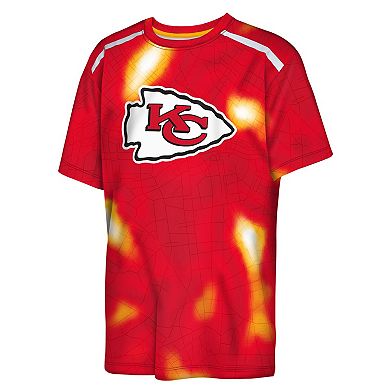 Youth Outerstuff Red Kansas City Chiefs End Zone Dri-Tek T-Shirt