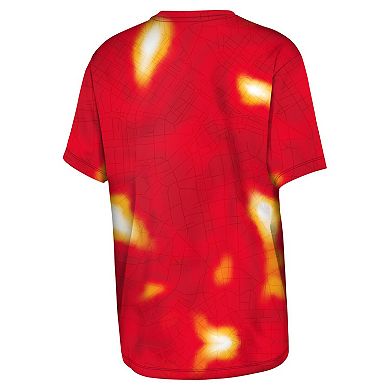 Youth Outerstuff Red Kansas City Chiefs End Zone Dri-Tek T-Shirt