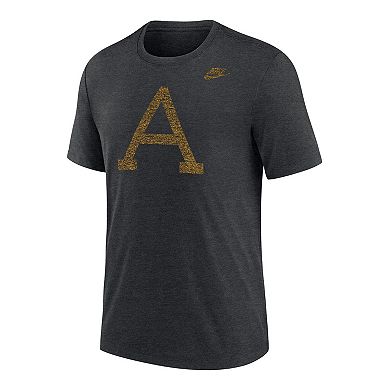 Men's Nike Heather Charcoal Army Black Knights West Point Classic Collection Tri-Blend T-Shirt