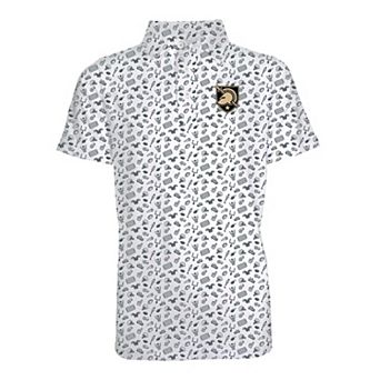 Toddler Garb White/Grey Army Black Knights Tom Allover Print Performance Polo