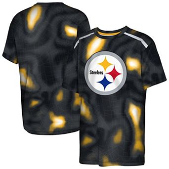 Youth Outerstuff Black Pittsburgh Steelers End Zone Dri-Tek T-Shirt