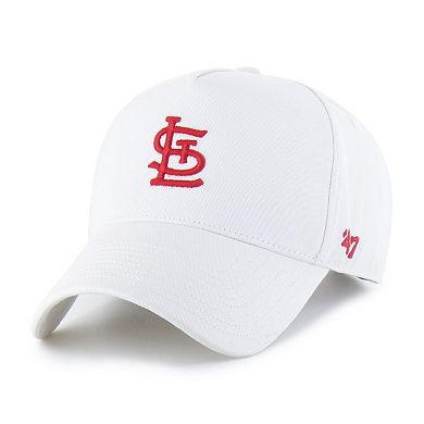 Men's '47 White St. Louis Cardinals Foundational Pinch Offside Adjustable Hat