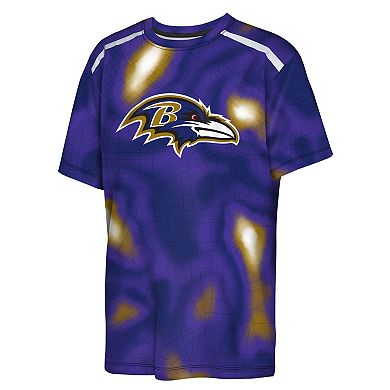 Youth Outerstuff Purple Baltimore Ravens End Zone Dri-Tek T-Shirt