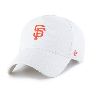 Men's '47 White San Francisco Giants Foundational Pinch Offside Adjustable Hat