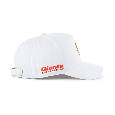 Men's '47 White San Francisco Giants Foundational Pinch Offside Adjustable Hat
