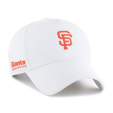 Men's '47 White San Francisco Giants Foundational Pinch Offside Adjustable Hat