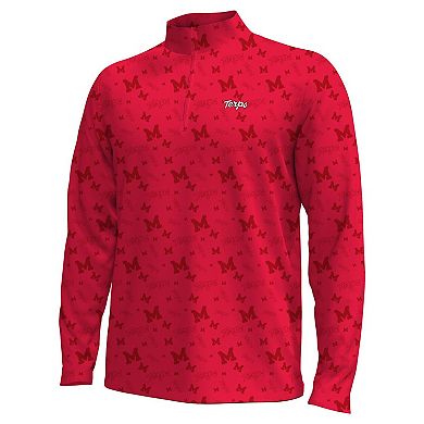 Men's Under Armour Red Maryland Terrapins Gameday Armourfuse Half-Zip Jacket