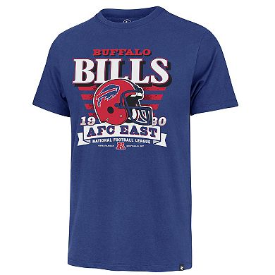 Men's '47 Royal Buffalo Bills Stripe Splash Franklin Throwback T-Shirt