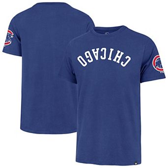 Men's '47 Royal Chicago Cubs Upside Down Two-Peat Franklin T-Shirt
