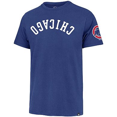 Men's '47 Royal Chicago Cubs Upside Down Two-Peat Franklin T-Shirt