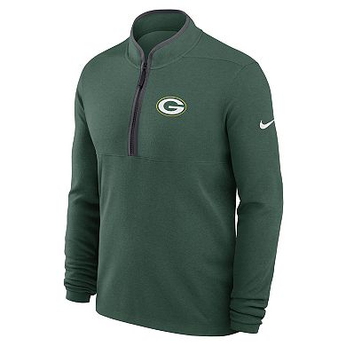Men's Nike Green Green Bay Packers Lightweight Victory Performance Half-Zip Pullover