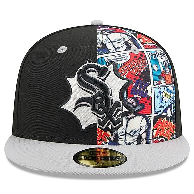 Men's New Era Black/Gray Chicago White Sox 2025 MLB Diamond Hero Edition 59FIFTY Fitted Hat