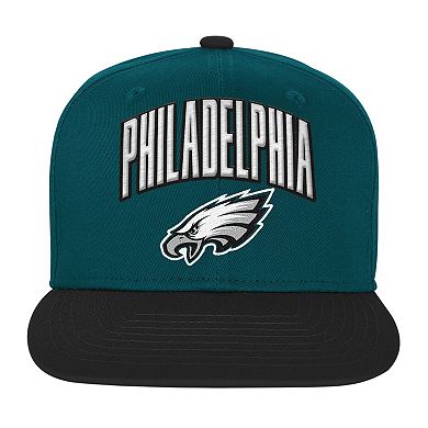 Youth Outerstuff Midnight Green Philadelphia Eagles Essentials Adjustable Hat
