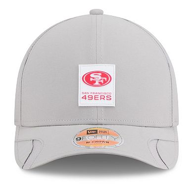 Men's New Era Gray San Francisco 49ers 2025 Sideline M-Crown 9FORTY Adjustable Hat
