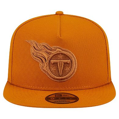 Men's New Era Brown Tennessee Titans Color Pack A-Frame 9FIFTY Snapback Hat