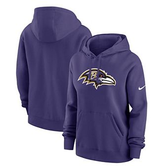 Women's Nike Purple Baltimore Ravens Club Fleece Pullover Hoodie