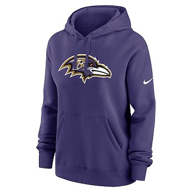 Women's Nike Purple Baltimore Ravens Club Fleece Pullover Hoodie