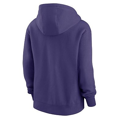 Women's Nike Purple Baltimore Ravens Club Fleece Pullover Hoodie