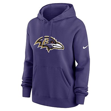Women's Nike Purple Baltimore Ravens Club Fleece Pullover Hoodie