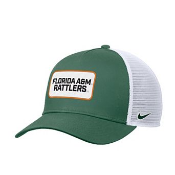 Men's Nike Green Florida A&M Rattlers 2025 On-Field Rise Trucker Performance Adjustable Hat